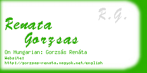 renata gorzsas business card