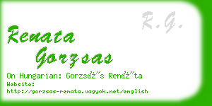 renata gorzsas business card